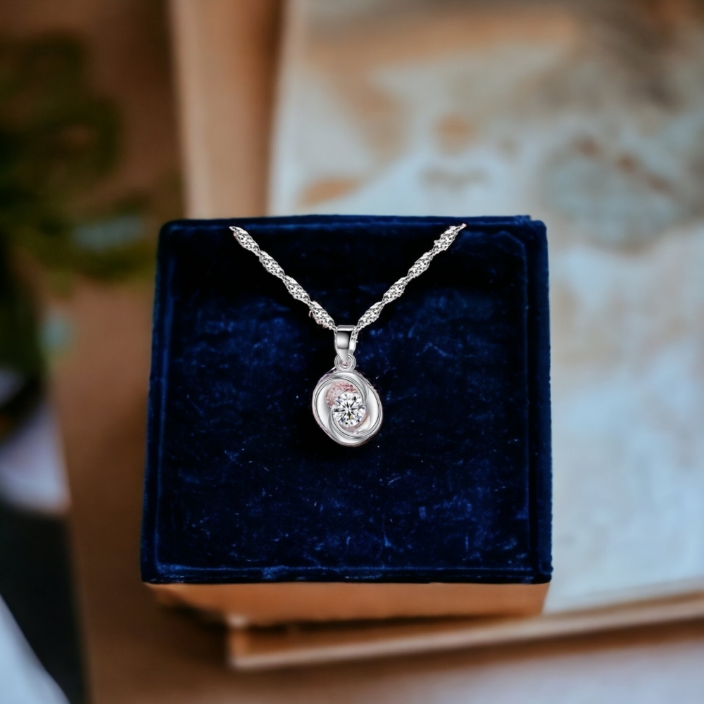 Delicate CZ necklace - Picture 3 of 5